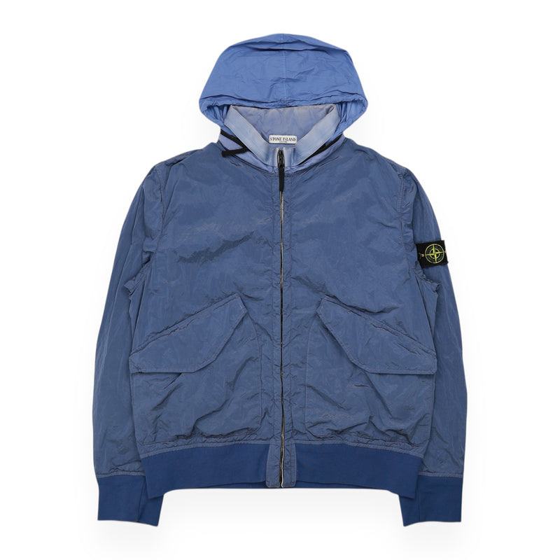 Stone Island S/S 10 Nylon Metal Hooded Jacket in Blue, front