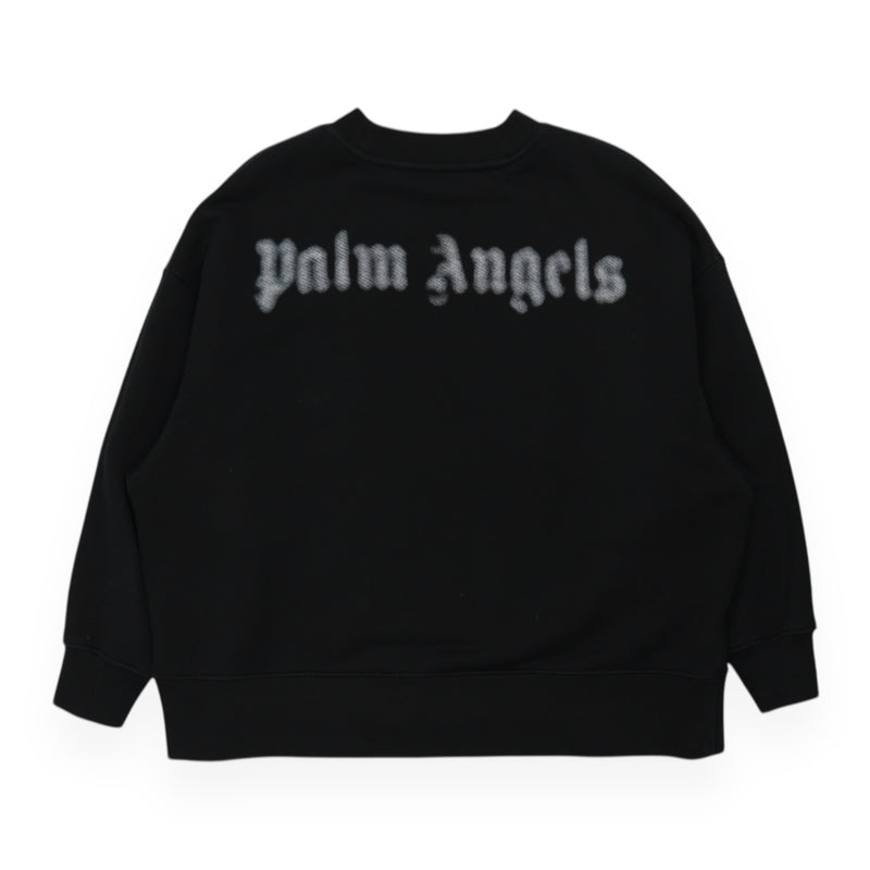 Palm Angels Blurred Logo Sweatshirt in Black, front