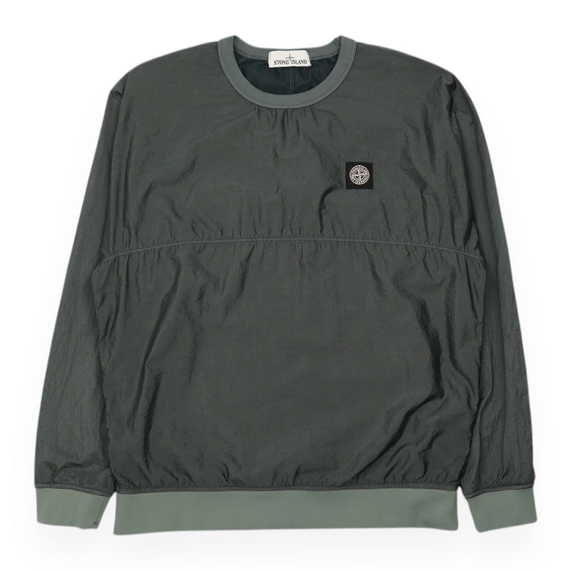 Stone Island A/W 19 Nylon Metal Ripstop Sweatshirt in Grey, front