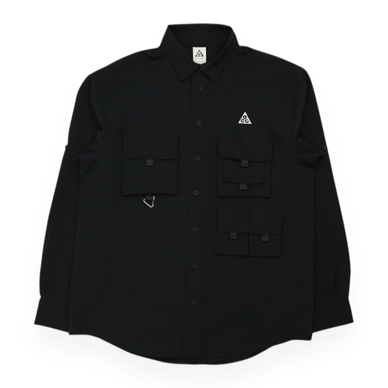 Nike x ACG Dri-Fit UV Devistation Overshirt in Black, front