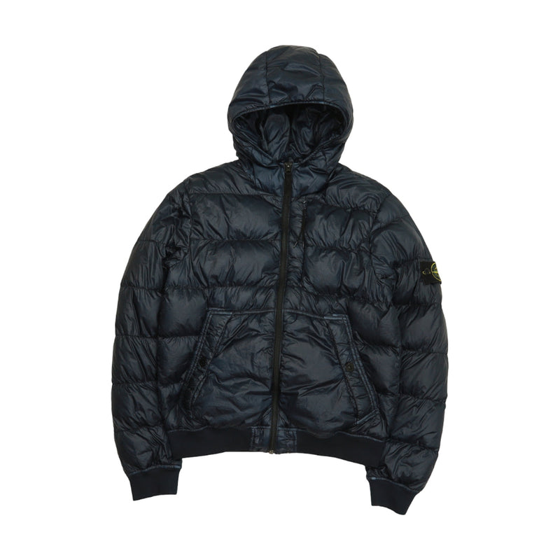 Stone Island A/W 15 Garment Dyed Puffer Jacket in Navy, front