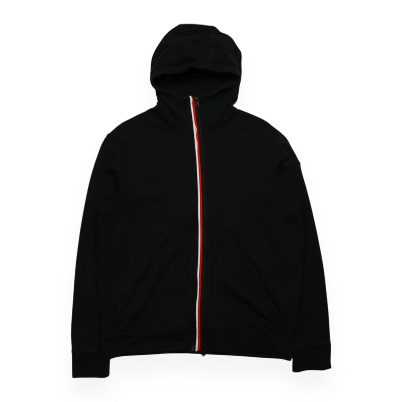 Moncler Maglia Cardigan Hoodie in Black, front