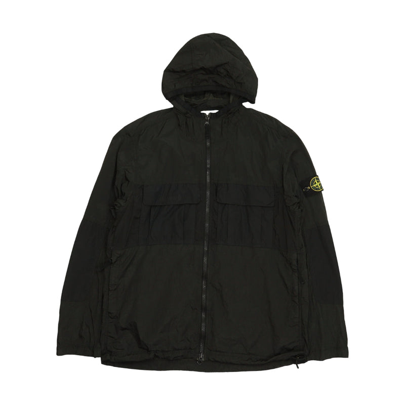 Stone Island S/S 19 Nylon Metal Watro Ripstop Jacket in Black, front