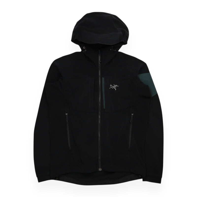 Arc'teryx Gamma MX Hooded Jacket in Black, front