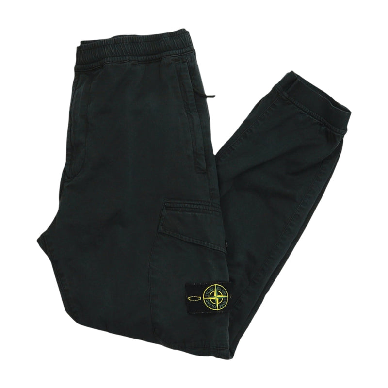 Stone Island A/W 20 RE-T Cargo Pants in Black, front