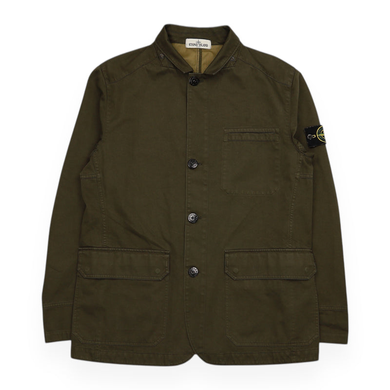 Stone Island Raso-R Jacket in Khaki Green, front