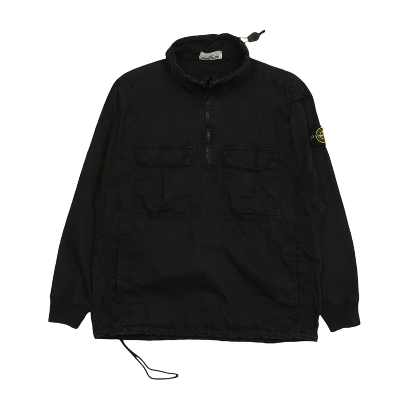 Stone Island A/W 19 Smock Pullover Overshirt in Black, front