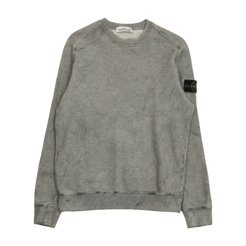 Stone Island A/W 20 Dust Colour Treatment Sweatshirt in Grey, front