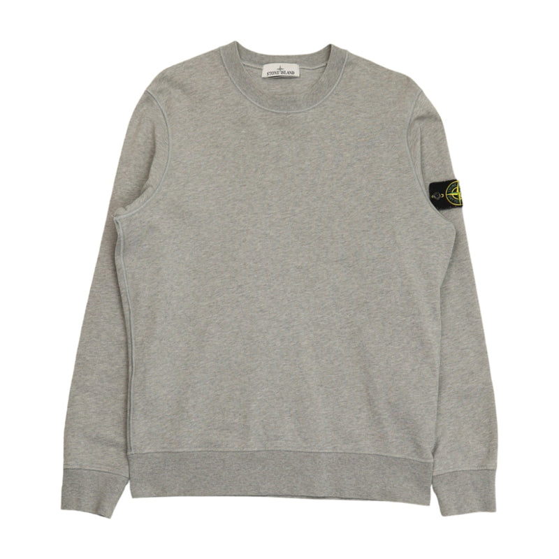 Stone Island S/S 23 Garment Dyed Sweatshirt in Grey, front