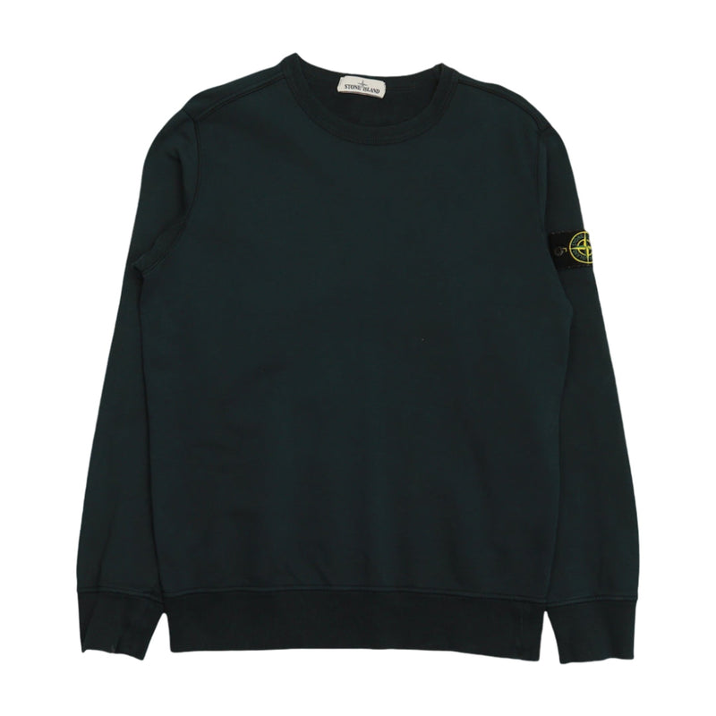Stone Island A/W 17 Garment Dyed Cotton Sweatshirt in Navy, front
