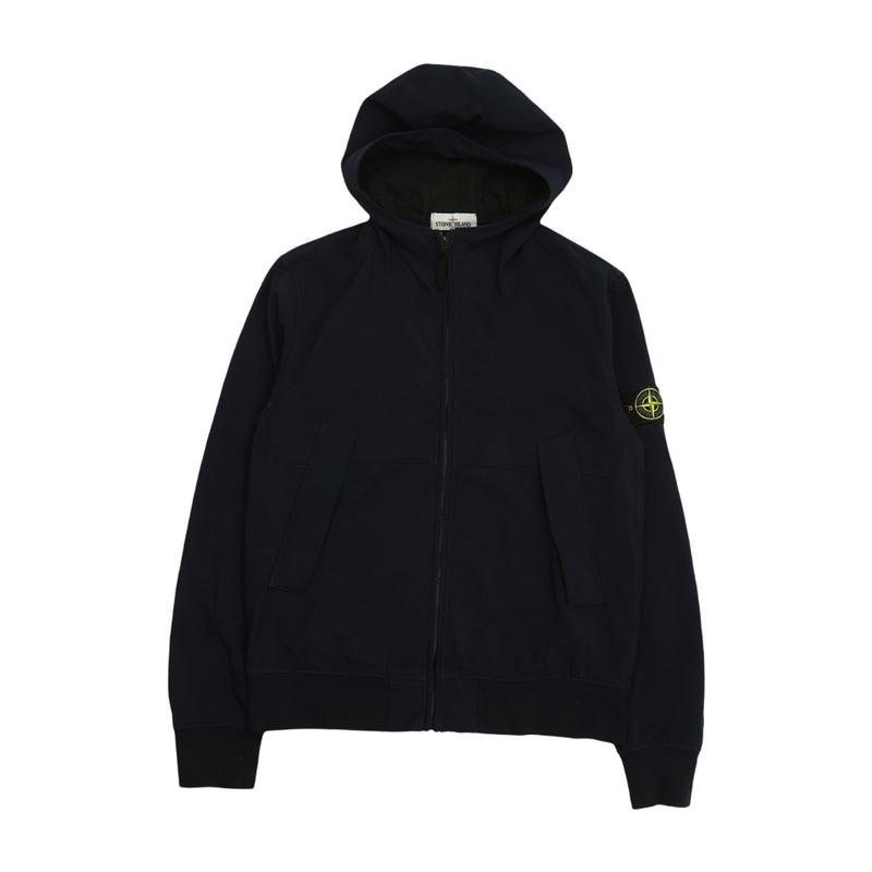 Stone Island A/W 13 Soft Shell Hooded Jacket in Navy, front