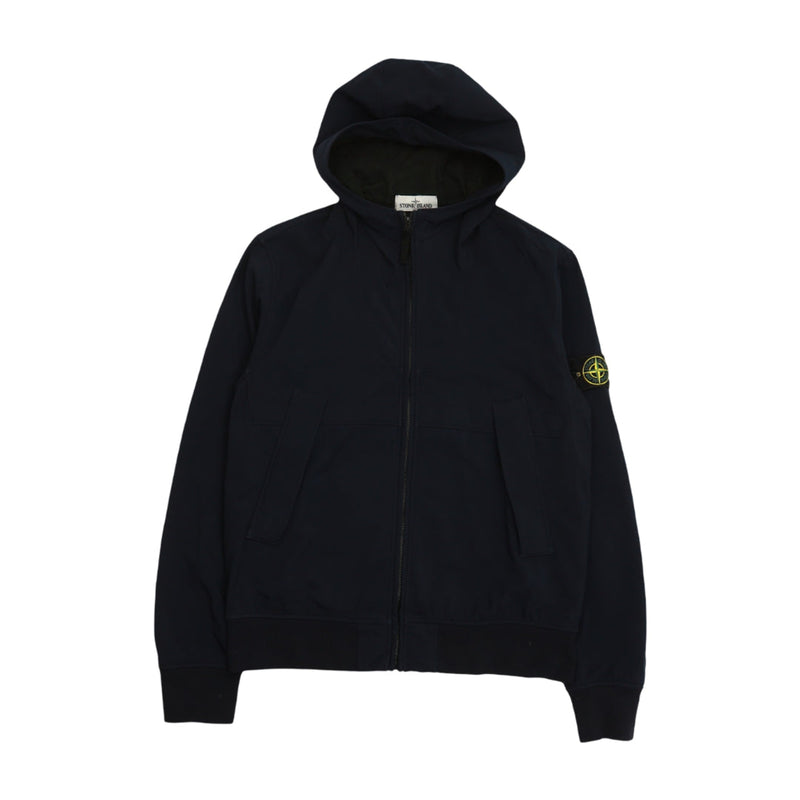 Stone Island A/W 13 Soft Shell Hooded Jacket in Navy, front