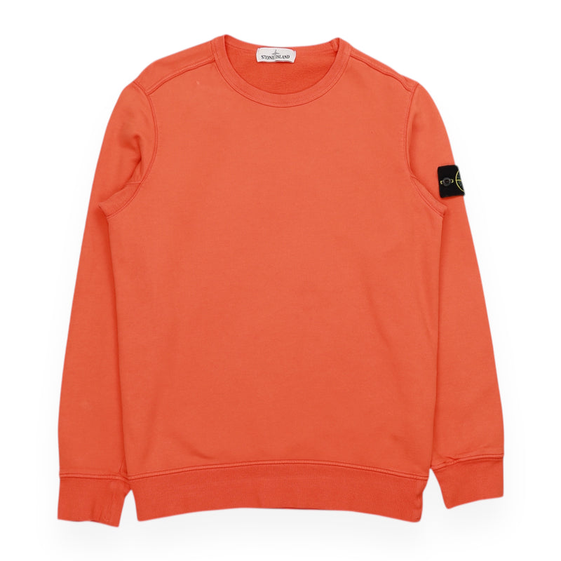 Stone Island A/W 19 Garment Dyed Crewneck Sweatshirt in Orange, front