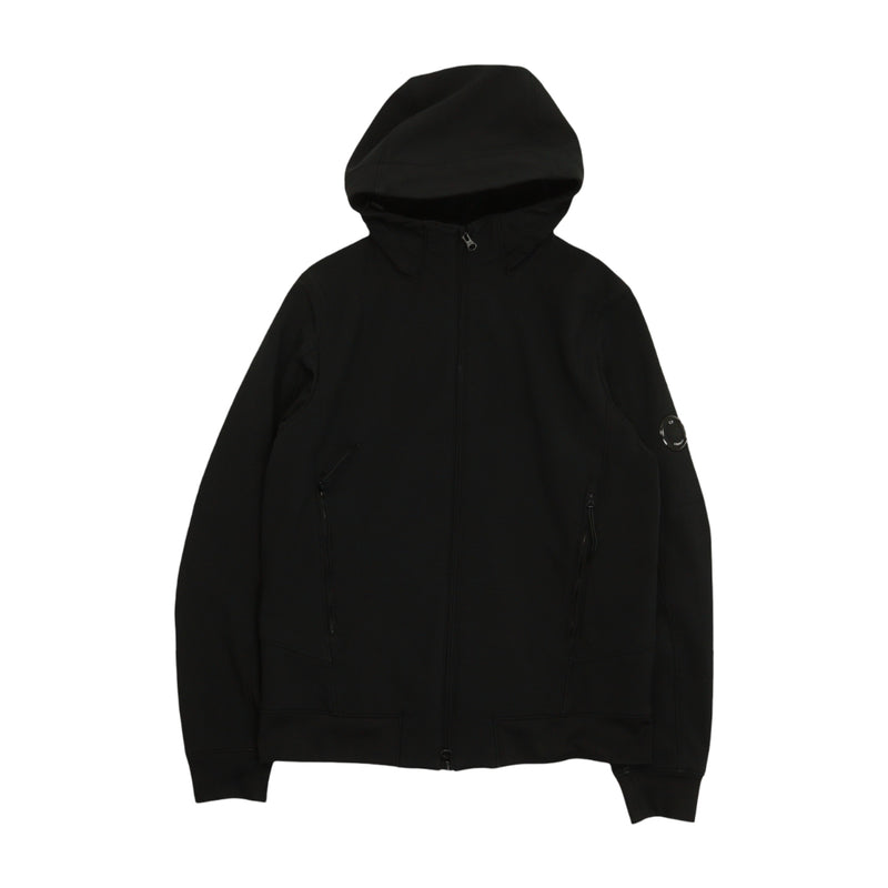 C.P. Company A/W 21 Shell-R Lens Jacket in Black, front