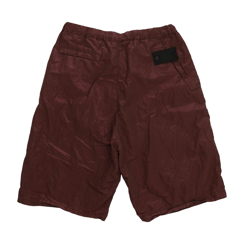 Stone Island S/S 17 Shadow Project Nylon Cargo Shorts in Purple, front
