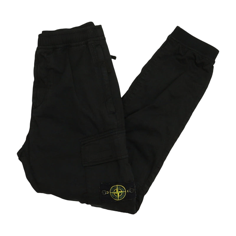 Stone Island A/W 21 RE-T Cargo Pants in Black, front