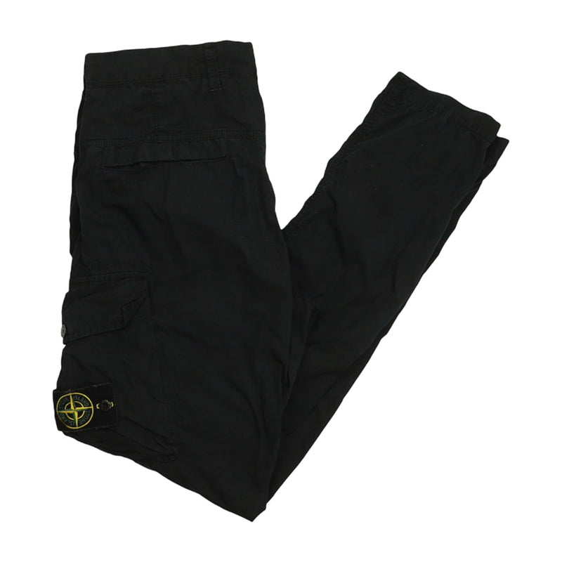 Stone Island S/S 19 Type SL Ripstop Cargo Pants in Black, front