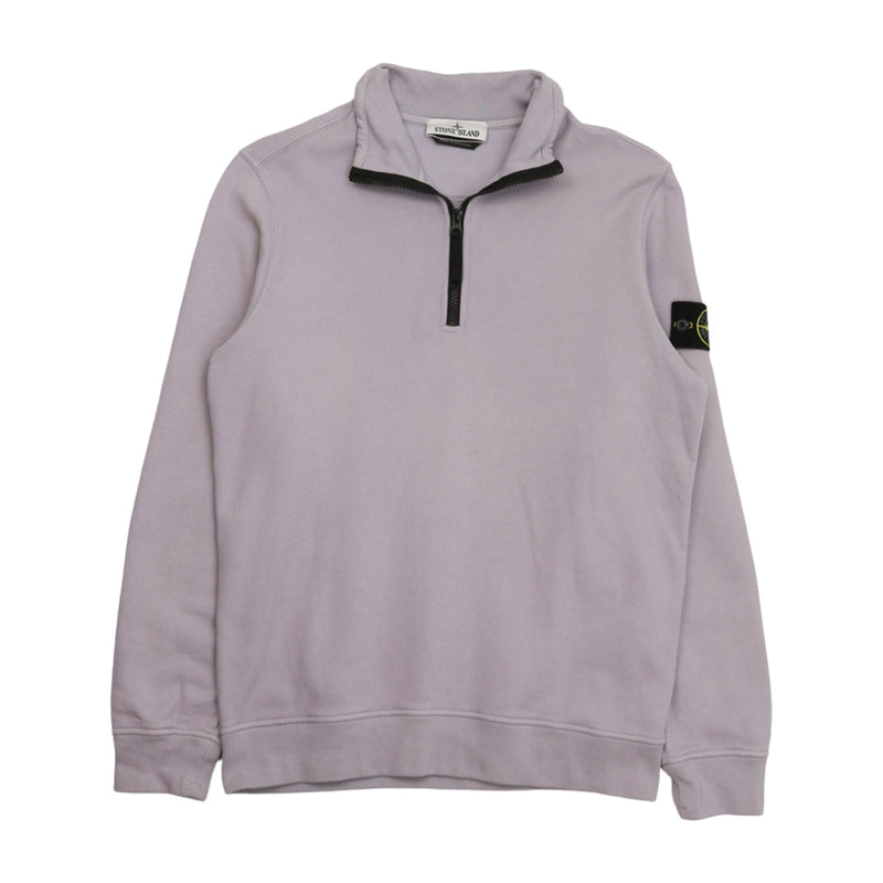 Stone Island A/W 23 Half Zip Sweatshirt in Lilac, front
