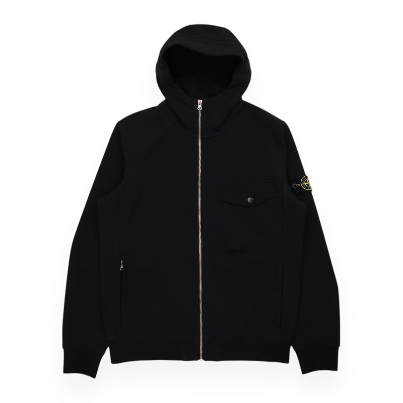 Stone Island Soft Shell-R Jacket in Black, front