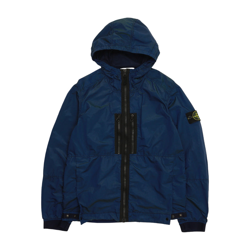 Stone Island S/S 17 Nylon Metal Colour Weft Jacket in Blue, front