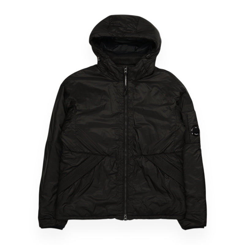 C.P. Company Outline PrimaLoft Lens Jacket in Black, front