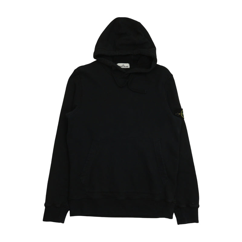Stone Island A/W 20 Garment Dyed Hoodie in Black, front