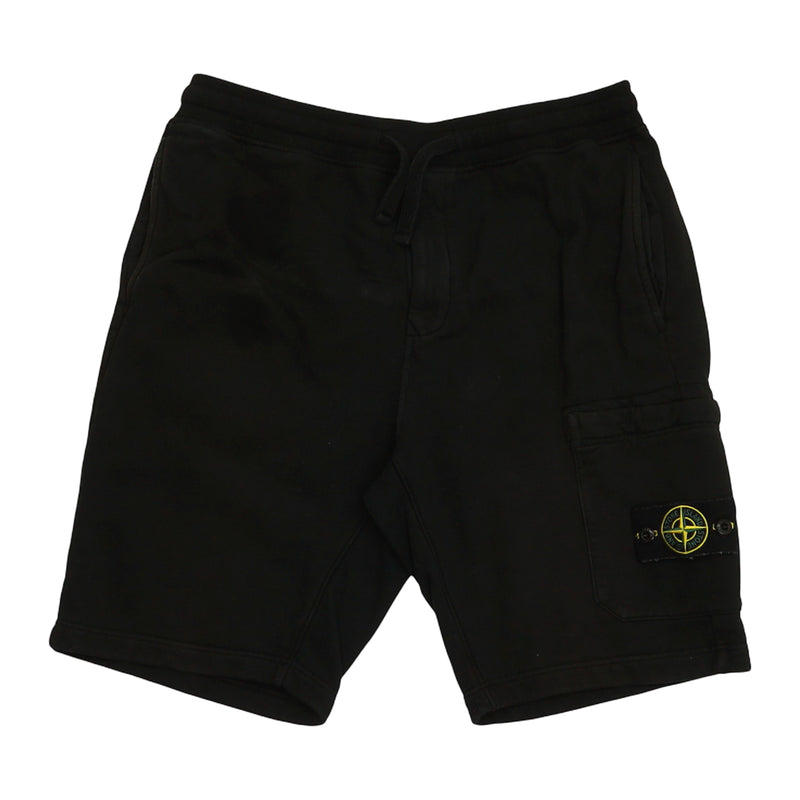 Stone Island A/W 20 BCF Bermuda Cargo Shorts in Black, front