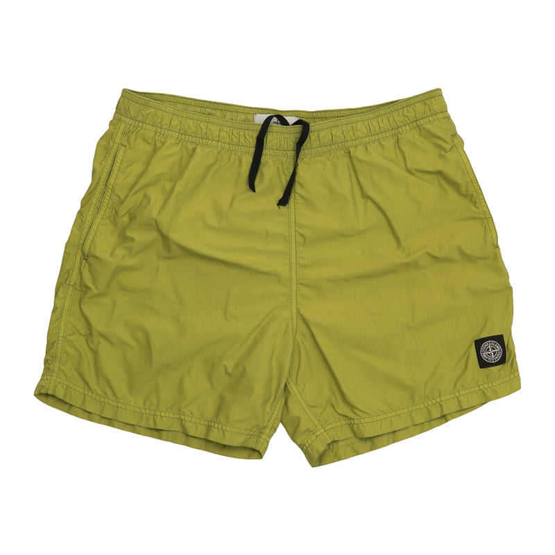 Stone Island S/S 15 Swim Shorts in Green, front