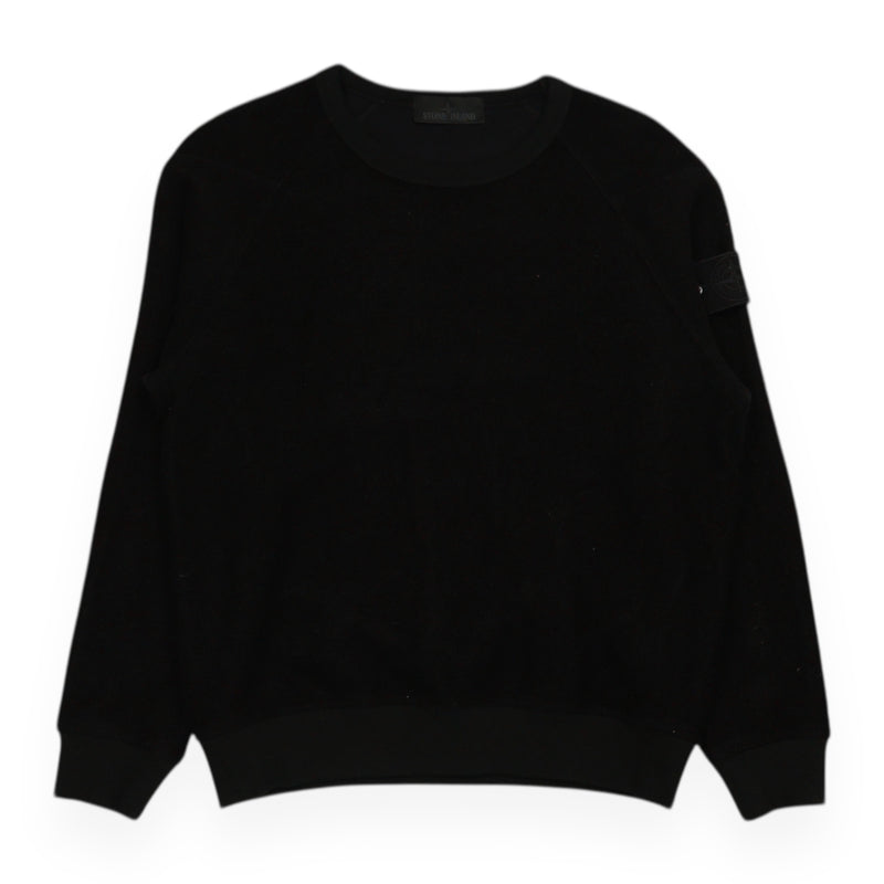 Stone Island A/W 20 Ghost Wool Sweatshirt in Black, front