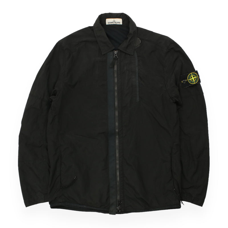 Stone Island A/W 18 Lined Nylon Metal Overshirt in Black, front
