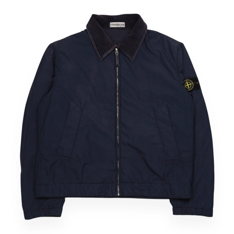 Stone Island A/W 01 Garment Dyed Lined Bomber Jacket in Navy, front