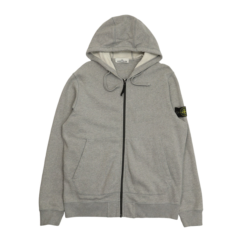 Stone Island A/W 20 Full Zip Hoodie in Grey, front