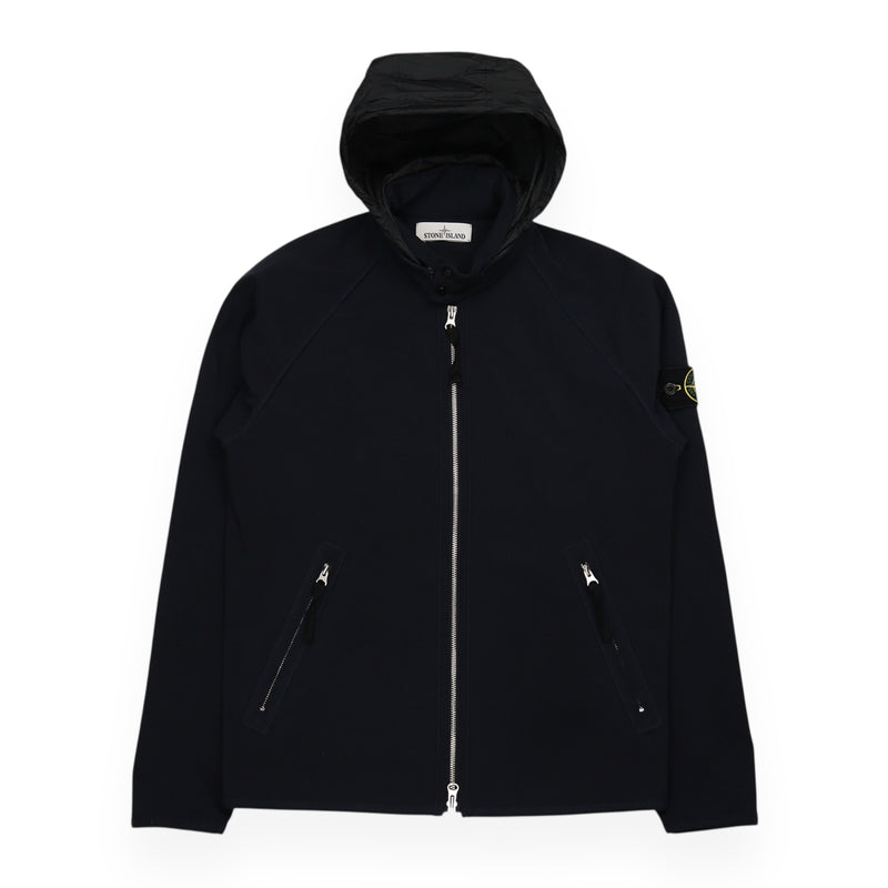 Stone Island S/S 18 Light Soft Shell-R Jacket in Navy, front