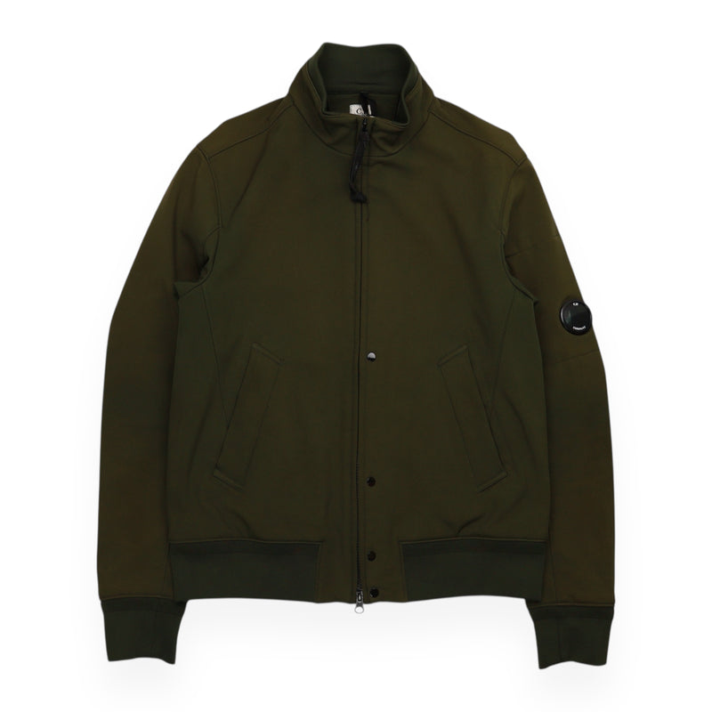 C.P. Company Shell Bomber Lens Jacket in Khaki Green, front