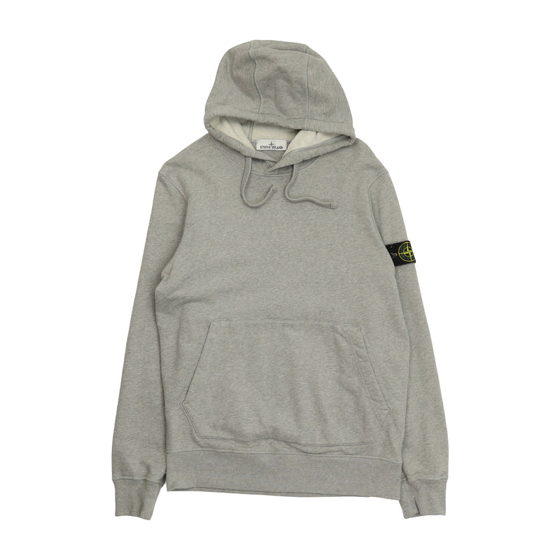 Stone Island A/W 22 Garment Dyed Popover Hoodie in Grey, front