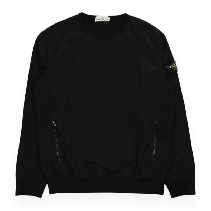Stone Island A/W 18 Nylon Metal Pullover Sweatshirt in Black, front