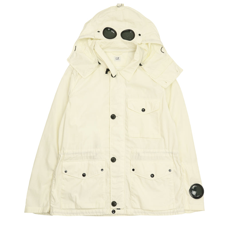 C.P. Company 50.3 Mille Miglia Goggle Jacket in White, front