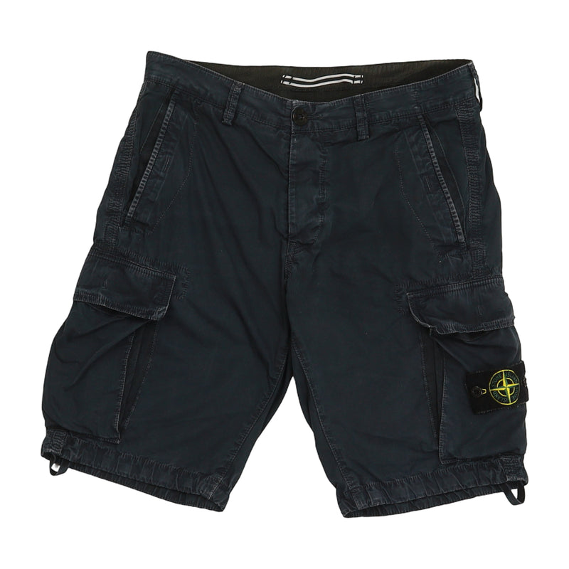 Stone Island S/S 15 Type SL Garment Dyed Cargo Shorts in Navy, front