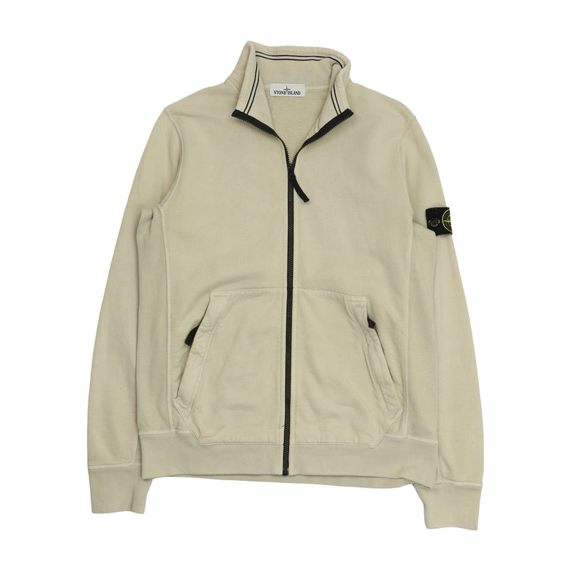 Stone Island A/W 14 Funnel Full Zip Sweatshirt in Beige, front