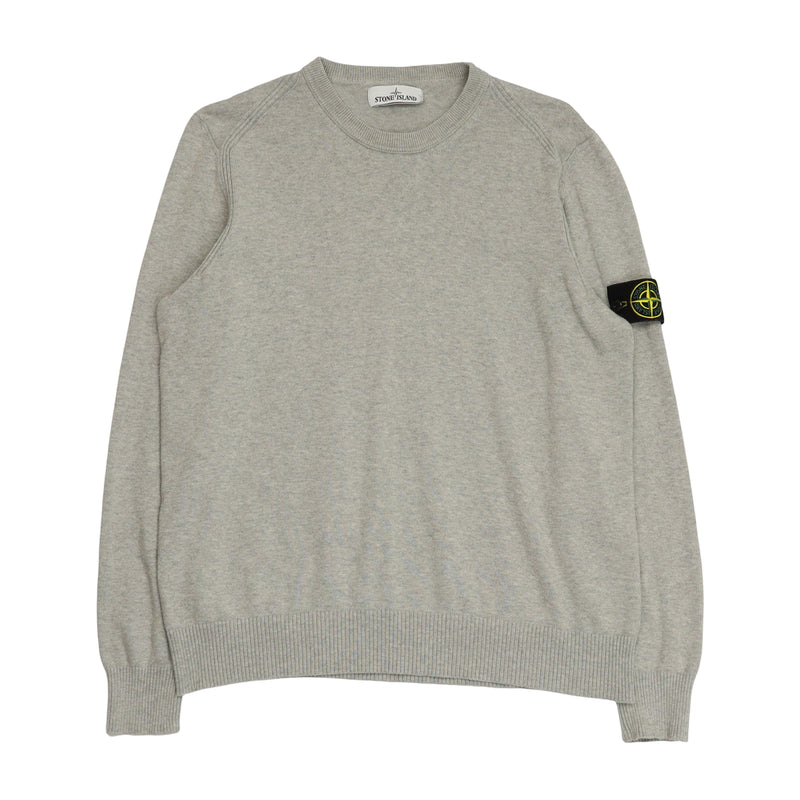 Stone Island S/S 20 Lightweight Knitted Sweatshirt in Grey, front