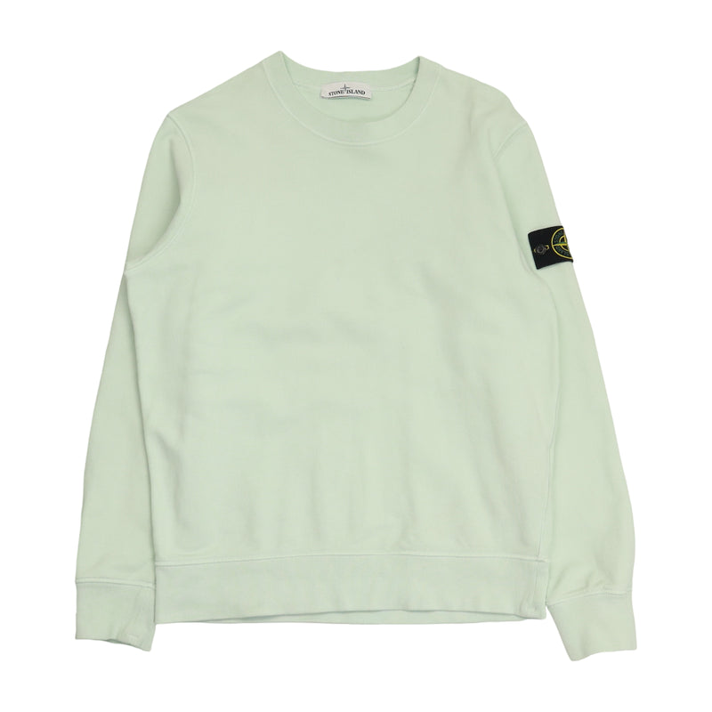Stone Island A/W 21 Garment Dyed Sweatshirt in Mint, front