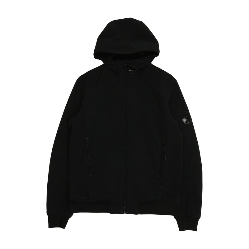 C.P. Company A/W 21 Shell-R Lens Jacket in Black, front