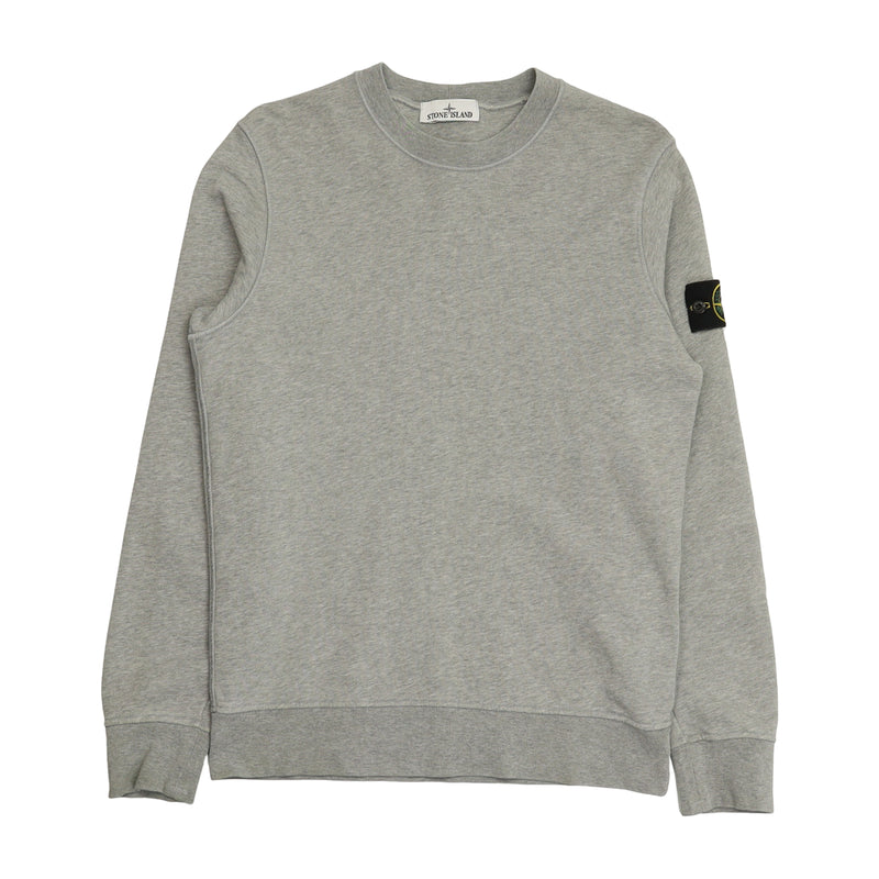 Stone Island S/S 23 Garment Dyed Sweatshirt in Grey, front