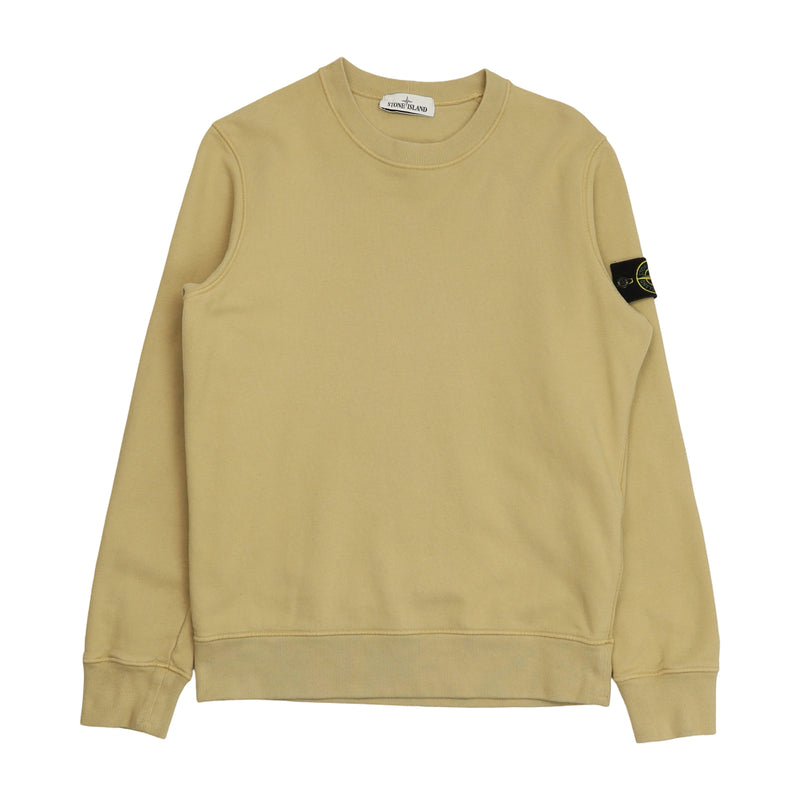 Stone Island A/W 21 Garment Dyed Sweatshirt in Beige, front