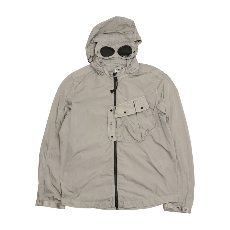 C.P. Company Chrome-R Goggle Overshirt in Grey, front