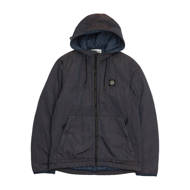 Stone Island A/W 20 Poly-Colour Frame PrimaLoft Jacket in Purple, front