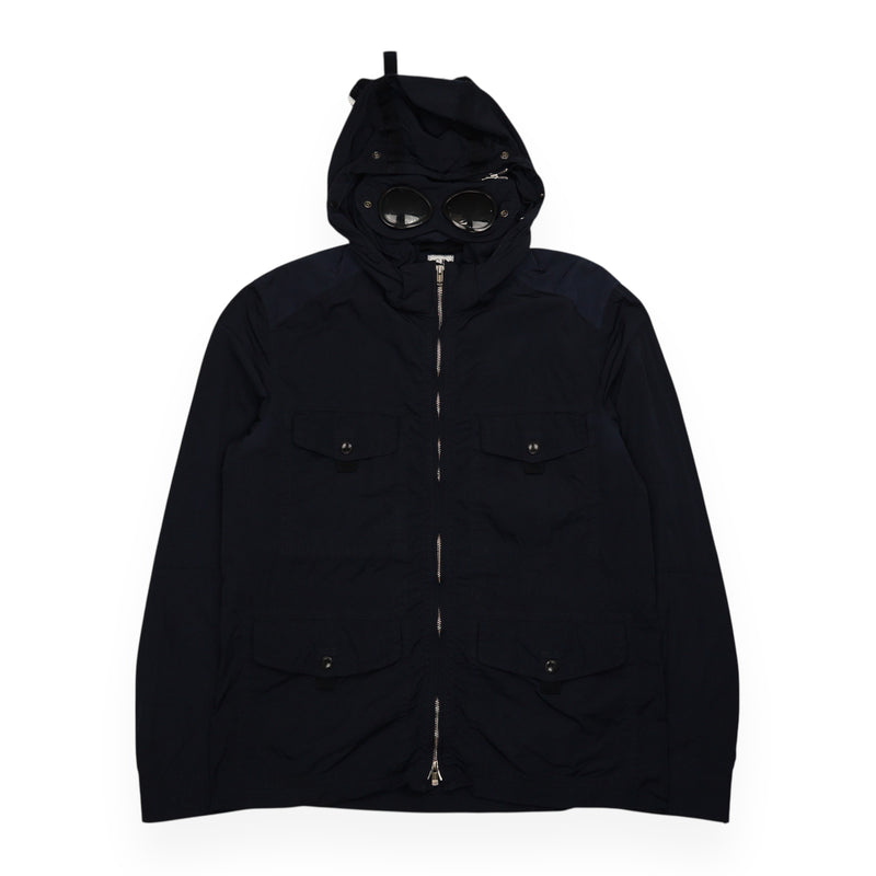 C.P. Company Chrome Multipocket Goggle Jacket in Navy, front