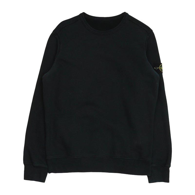 Stone Island A/W 18 Garment Dyed Crewneck Jumper Sweatshirt in Navy, front