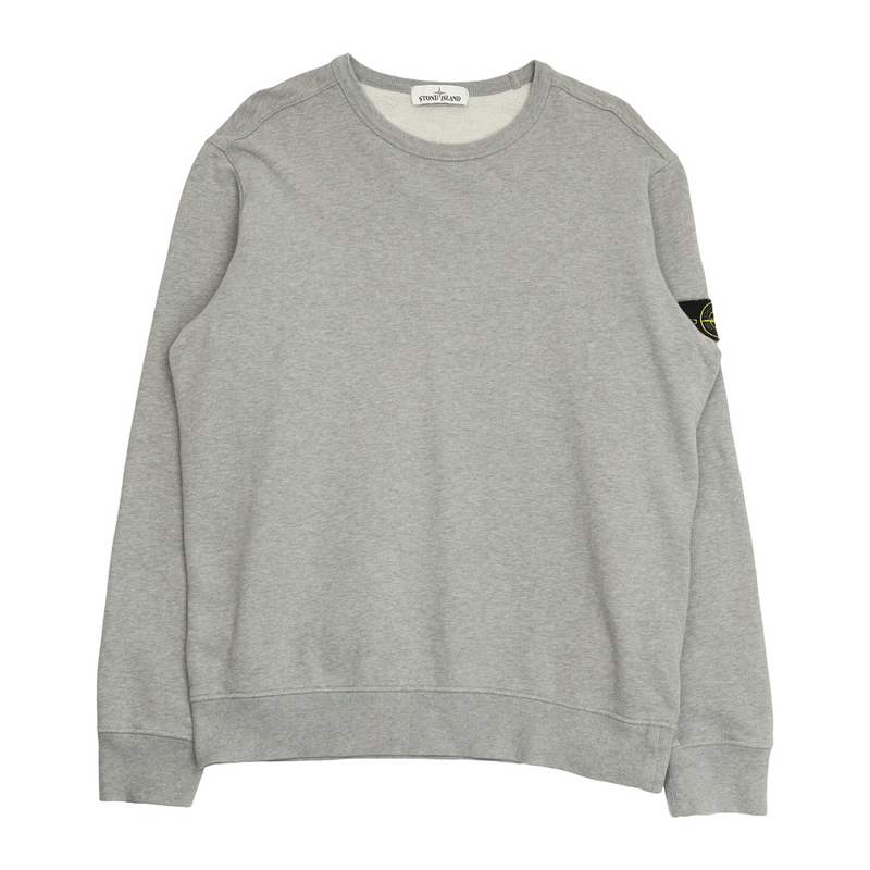 Stone Island A/W 19 Garment Dyed Jumper Sweatshirt in Grey, front