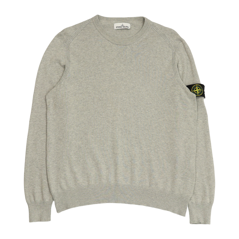 Stone Island S/S 20 Knitted Jumper Sweatshirt in Grey, front